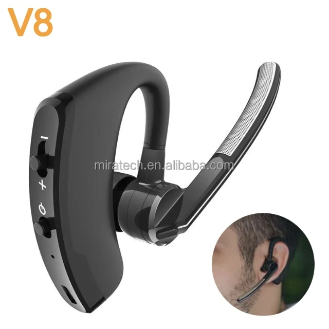 

Hot selling V8 long microphone business earhook earbuds handsfree driving wireless earphone waterproof sports headset