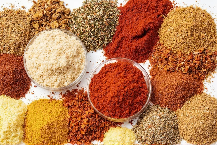 Various BBQ seasoning jars on a shelf