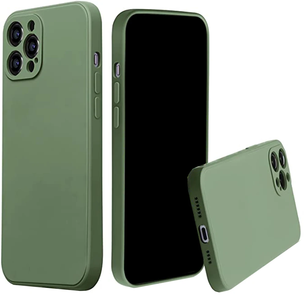 

Case for iPhone 13 12 Pro Max 11 X XS Full Cover Camera Protection Premium Soft Silicone Rubber Shockproof Protective, 9 colors