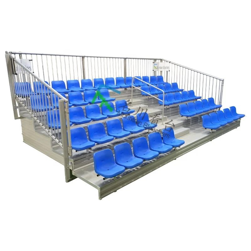 

5 Rows Bleachers Seating Tribunes Metal Bleacher Aluminum Grandstand With Stadium Seat