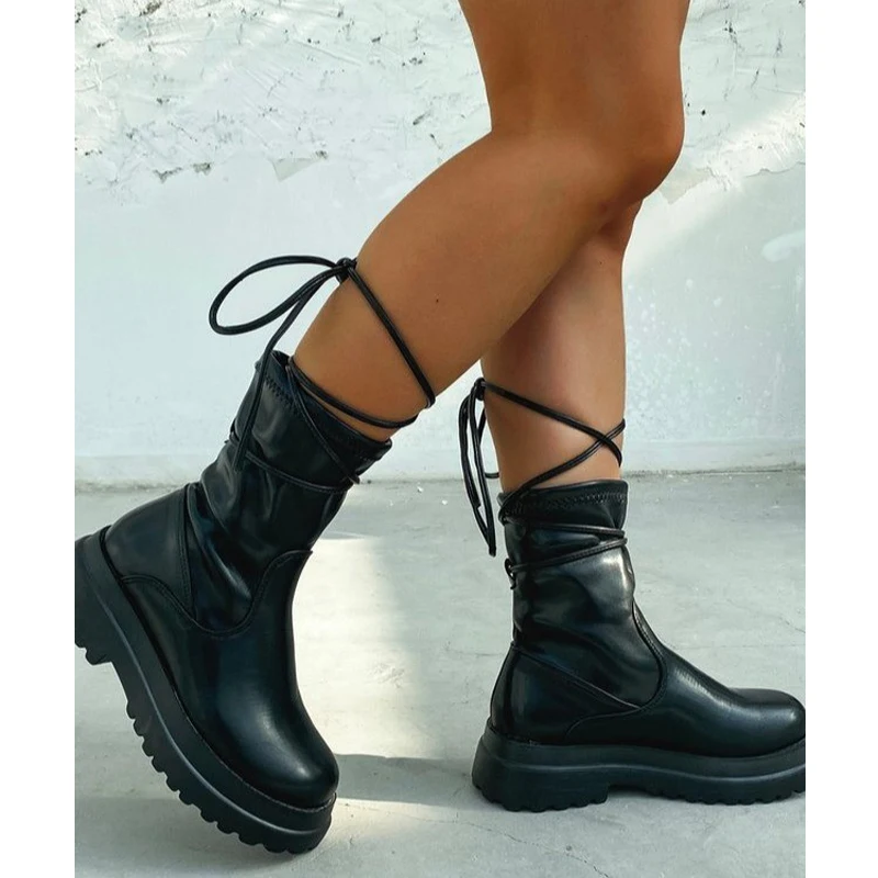 

Free Shipping New Item Martin PU Sock Lady Boots for Spring Autumn Warmth, Requirement