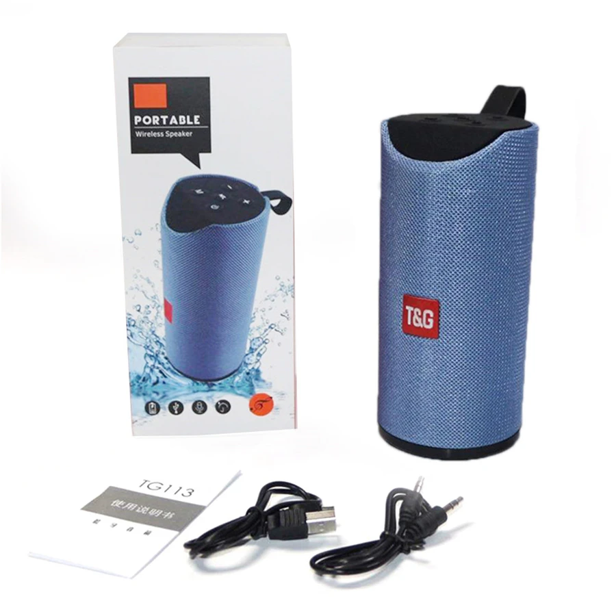 

New Fabric TG113 Outdoor Speaker Waterproof Portable Wireless Column Loudspeaker for JBL