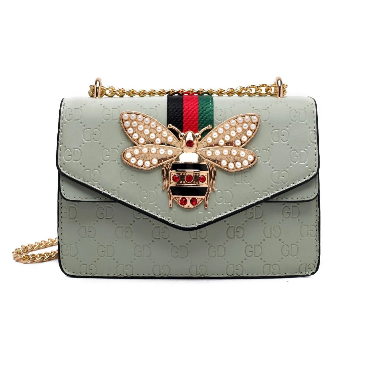 

2021 Factory Wholesale Bee Chain Bag for Lady Hot sale Chain Leather Cross Body Bag