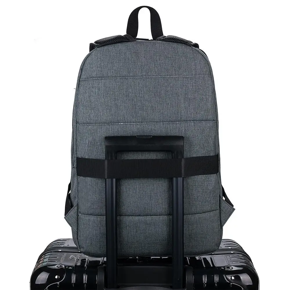 Fashion backpack for unisex school business bag laptop USB charger backpack