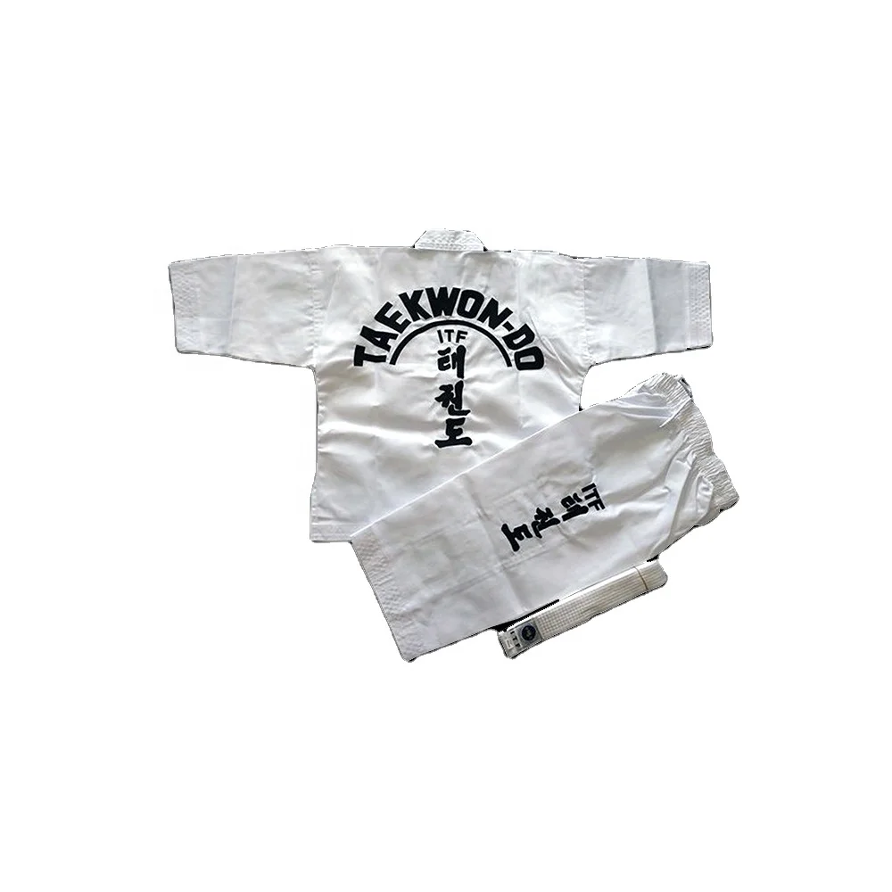 

2021 hot sale comfortable wholesale taekwondo ITF uniforms, White