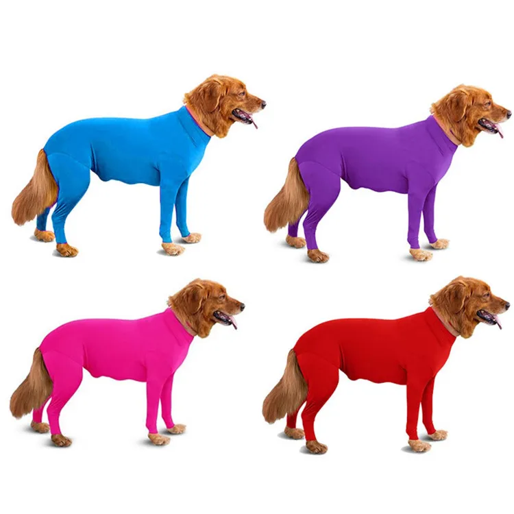 

Dog Bodysuit Anti-Shedding for Small Medium Large Dogs Long Sleeve Dog Surgery Recovery Suit, Red,purple,blue,rose and customized colors