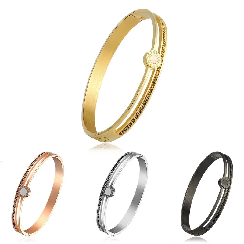 

Chengfen Stainless Steel bracelet New Gold Designs Bangle Jewelry Shell Bangle, Multi-colors