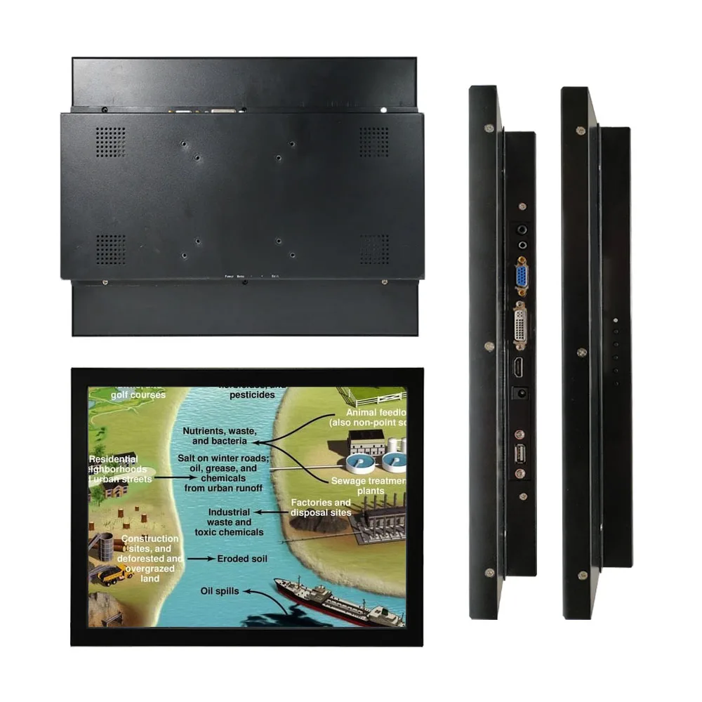 

15 Inch Customized Wall Embedded Advance Embedded IP65 waterproof open fram touch screen panel PC industrial monitor