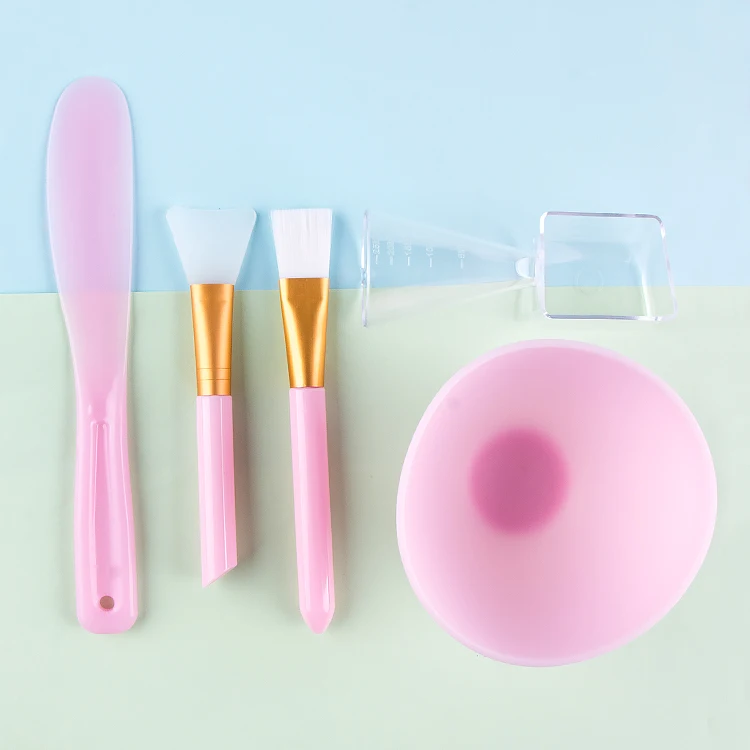 

Cultellate Flat Transparent Eco Friendly Makeup Wooden White Custom Mini Silicone Face Mask Brush With Logo, Pink/ yellow/ greeen