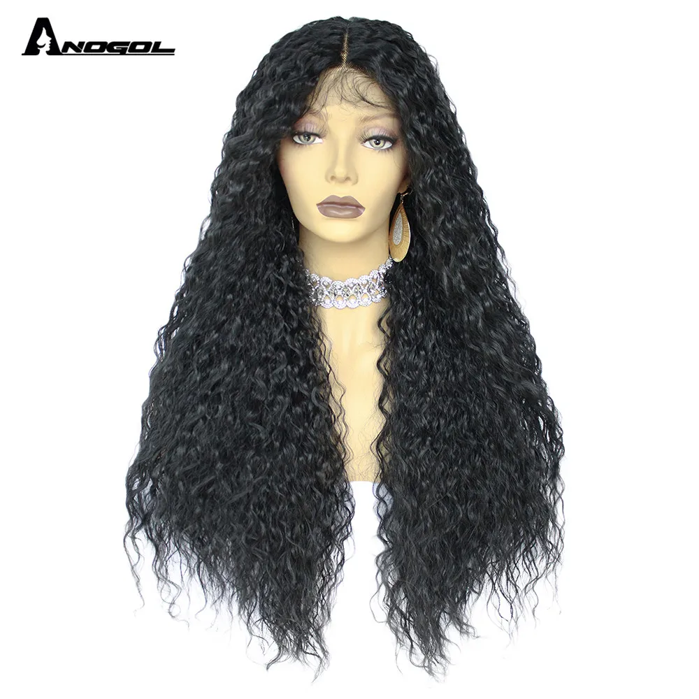 

Anogol Synthetic Wigs Futura Lace Front Wig For Black Women Kinky Curly wigs