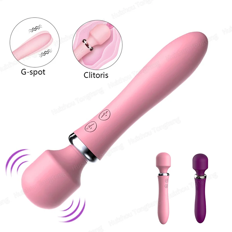 

10 Speeds USB Charge Female Big Heating AV Wand Vibrators Clit Adult Sex Toys Woman Magic G Spot Massager for Women Sexy