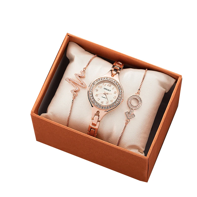 

Promotion ladies bracelet wrist watches watch and bracelet sets