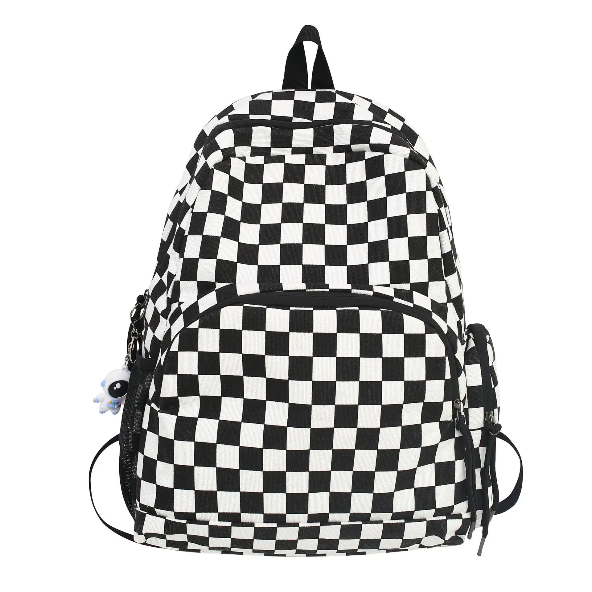 

Lattice canvas backpack elegante mochilas-juvenil school book bag mochila feminina de mujer, Can be chosen