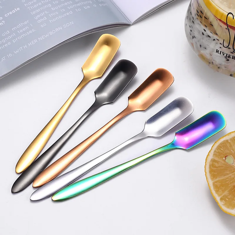 

Wholesale Colorful Stainless Steel Tea Dinner Table Mixing Dessert Coffee Sugar Ice Cream Milkshake Spoon, Silver/gold/rose gold/black/blue/purple