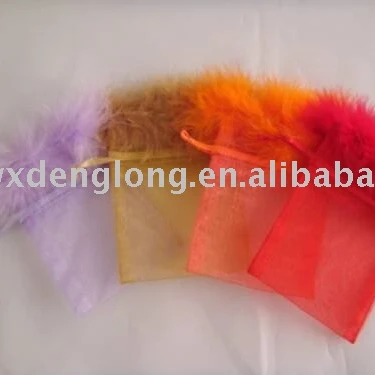 
Feather organza bags 