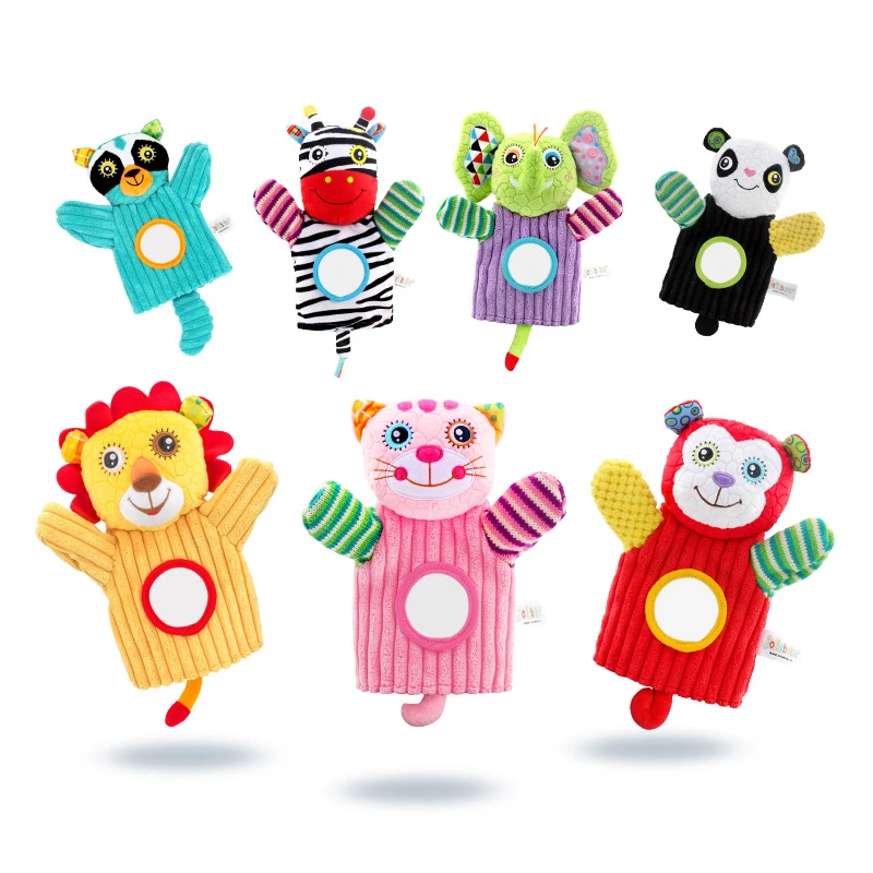 

Jollybaby Early Learning Plush Animals Plush Rattle Hand Puppet Toy