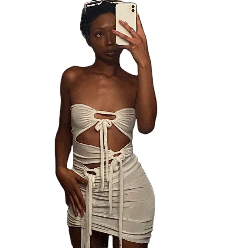 

Newest design sexy dress drawstring dress new feeling dresses, Customized color