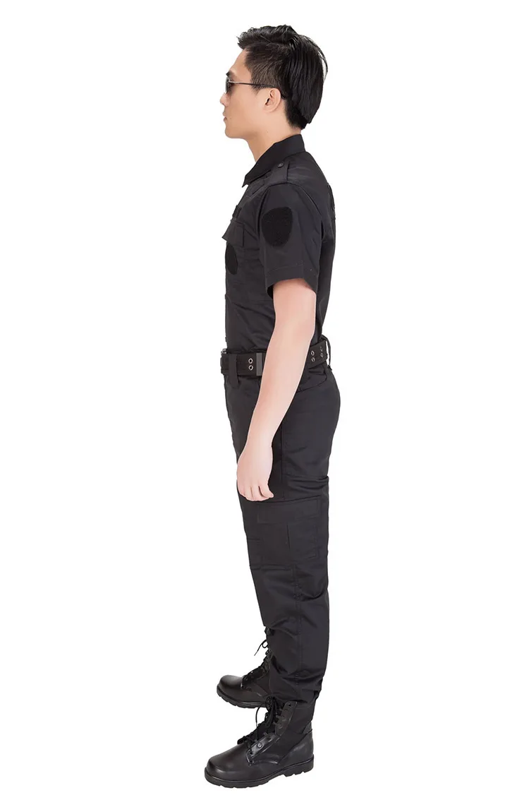 100 Cotton Security Guard Uniforms Clothes Security Custom Blue Black