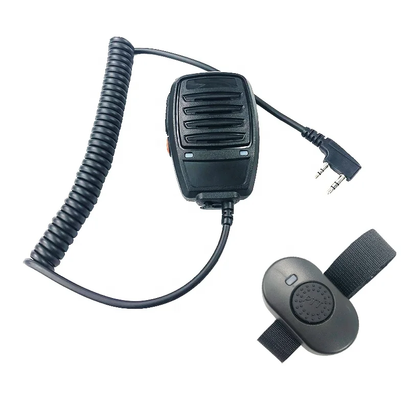 

Walkie talkie shoulder speaker microphone with blue tooth PTT adapter for car driving, Black