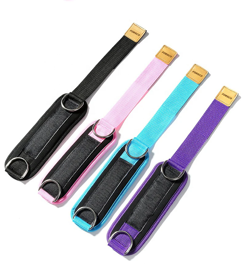 

premium custom logo OEM men women cable machine kickback fitness ankle strap