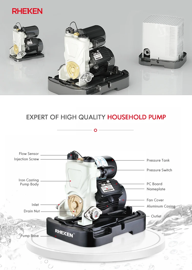 China manufacture domestic automatic house water pump prices