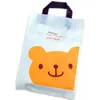 Custom cheap plastic flexible loop handle bag ldpe shopping carrier bag