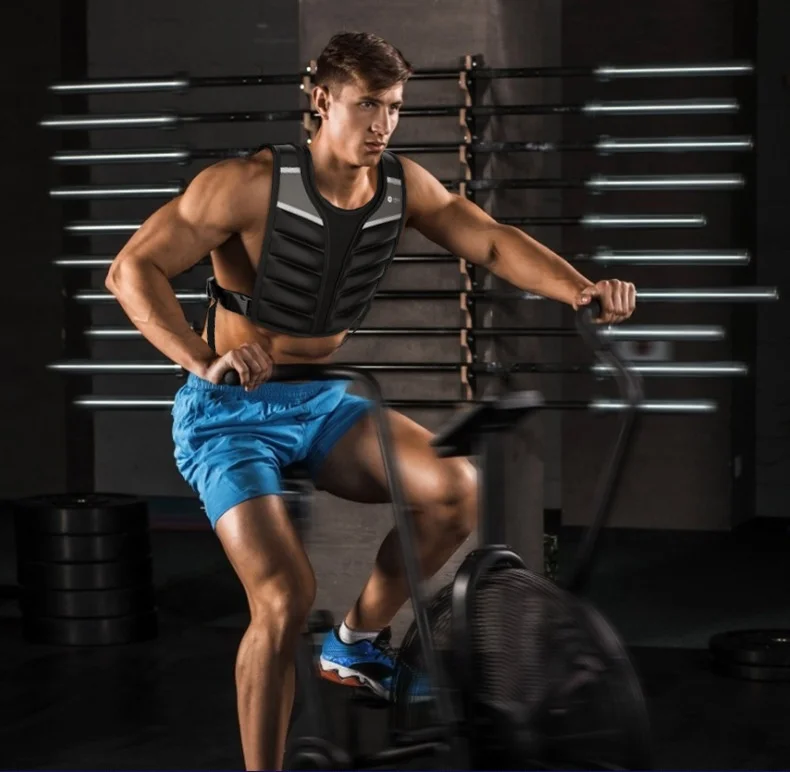 

10LB 20LB adjustable sports training running vest for fitness, Black