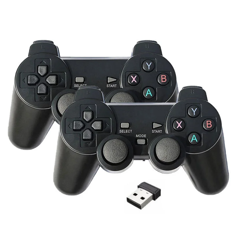 

2.4G Doubles Wireless Gamepad is compatible with PS3 and PC360 and android controller joystick, Black white blue red