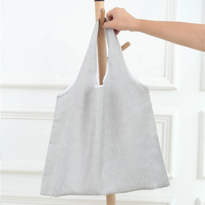

EVERSHINE NEW MATERIAL folding shopping bag with button Supermarket large-capacity one-shoulder bag