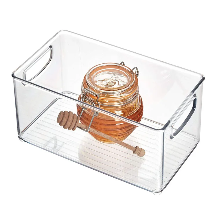 

Refrigerator And Freezer Pantry Storage Container Food Organizer Bin for Kitchen Clear