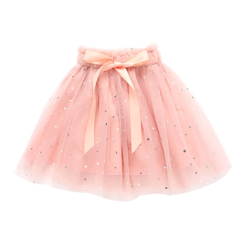 

Ivy10045G New Star design baby girls tutu skirt glitter tulle kids mini skirt, Pink, green