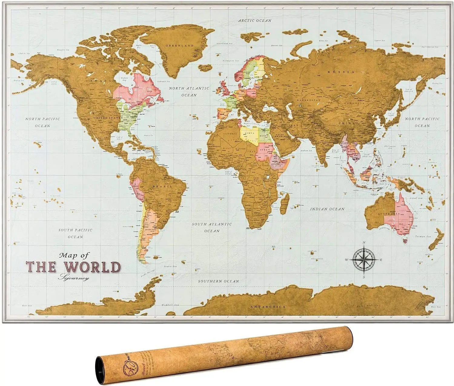 scratch off map of the world premium edition wor