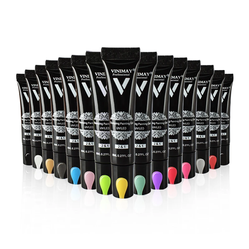 

Vinimay 14 Colors Gel Printing Plate Paint Nail Art Stamping Gel Nail Polish UV Gel