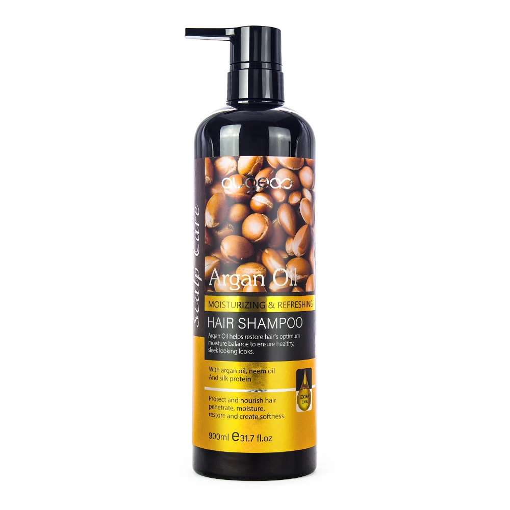 

Wholesale hair growth anti hair loss sulfate free organic morocco keratin argan oil hair shampoo in 900ML