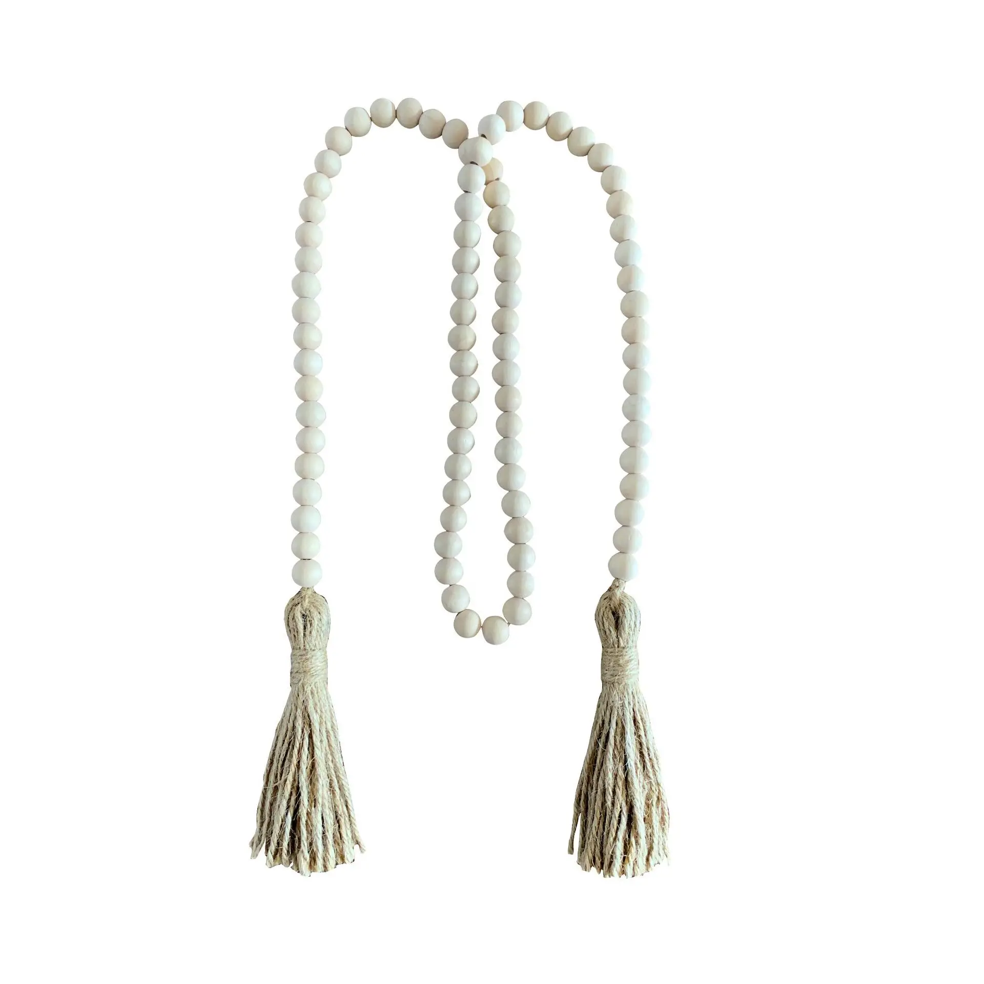 

European And American Pastoral Wooden Bead Tassel String Twine Tassel Home Decoration Hanging