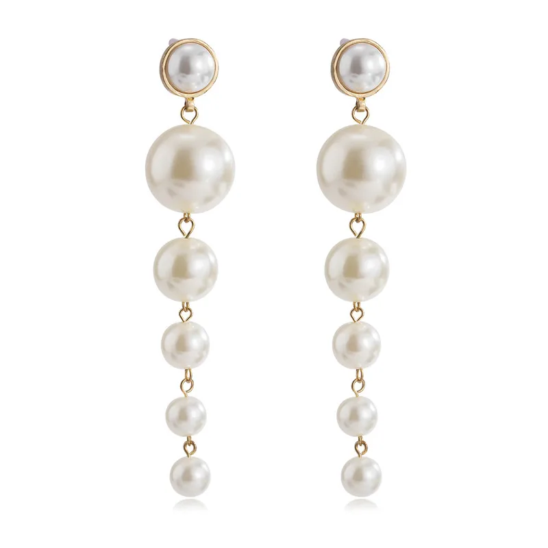 

Aimgal Jewelry Pearl tassel earrings of various sizes