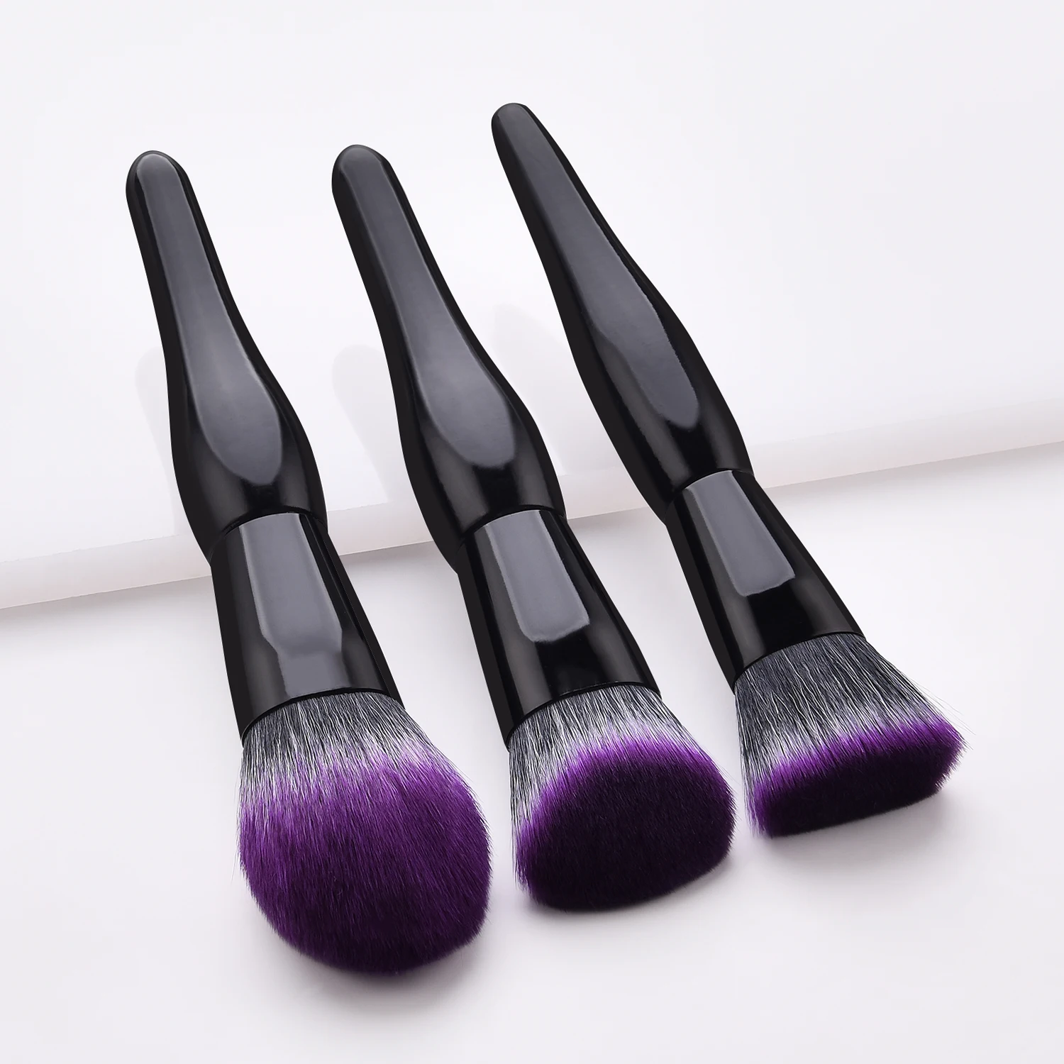 

Amazon hot selling 3pcs Small Pregnant Belly Eye shadow brush Makeup Personalized Makeup Brush, Purple-black