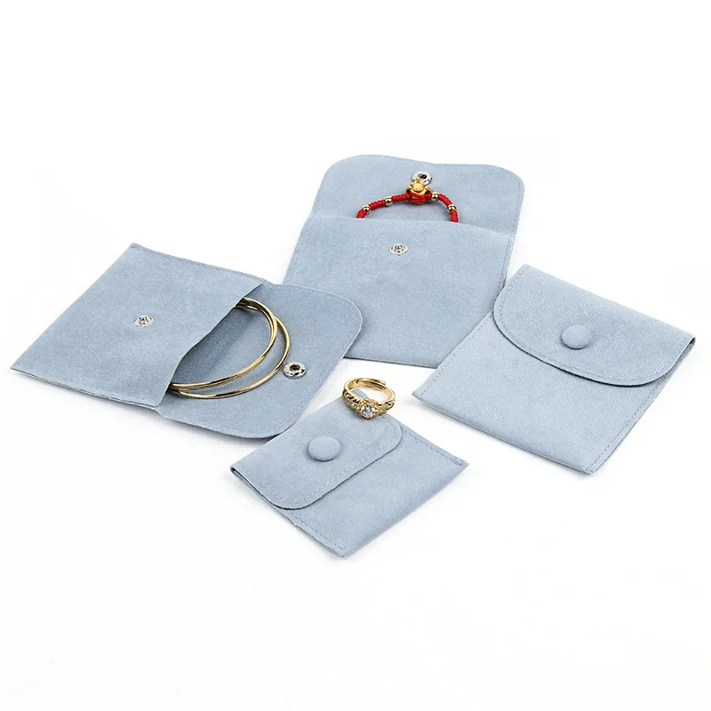 

XuQian Ring Necklace Storage Button Flannelette Bag for Women Jewelry Accessories A0207, Color