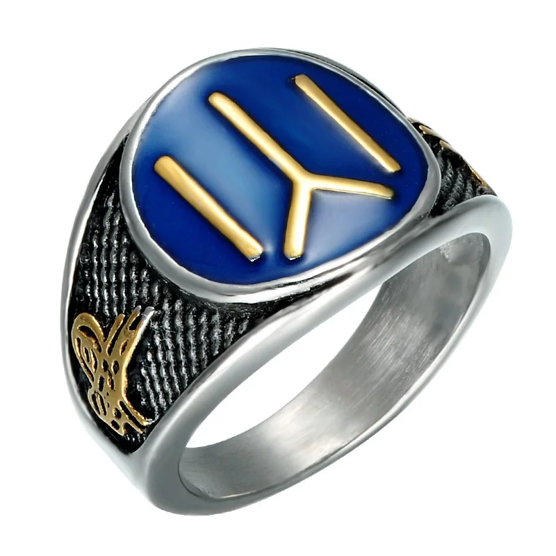 

Stainless Steel Middle East Turkey Kayi Ertugrul Ring Letter Y Ring Titanium Steel Jewelry