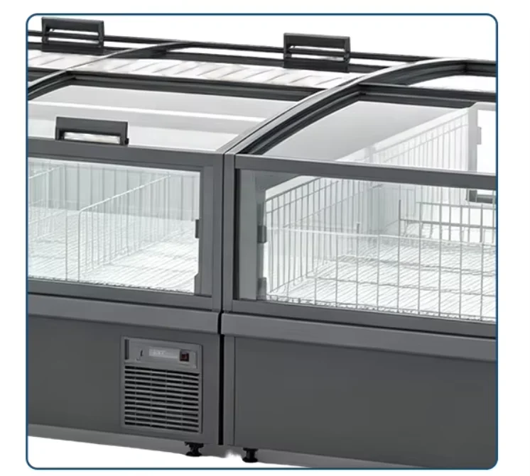 Food Display Island Freezer, 1100L, 220 V, Stainless Steel - detail 24
