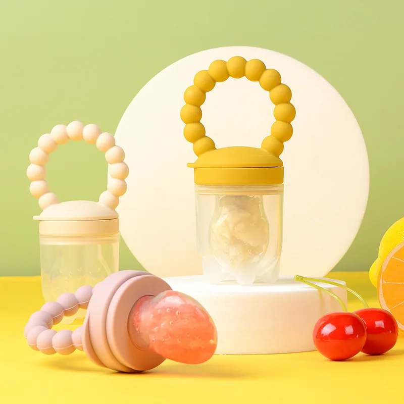 Custom Kids Juice Teething Nipple Fresh Fruit Silicon Pacifier Food Grade Feeding BPA Free Silicone Babies Fruits Pacifier