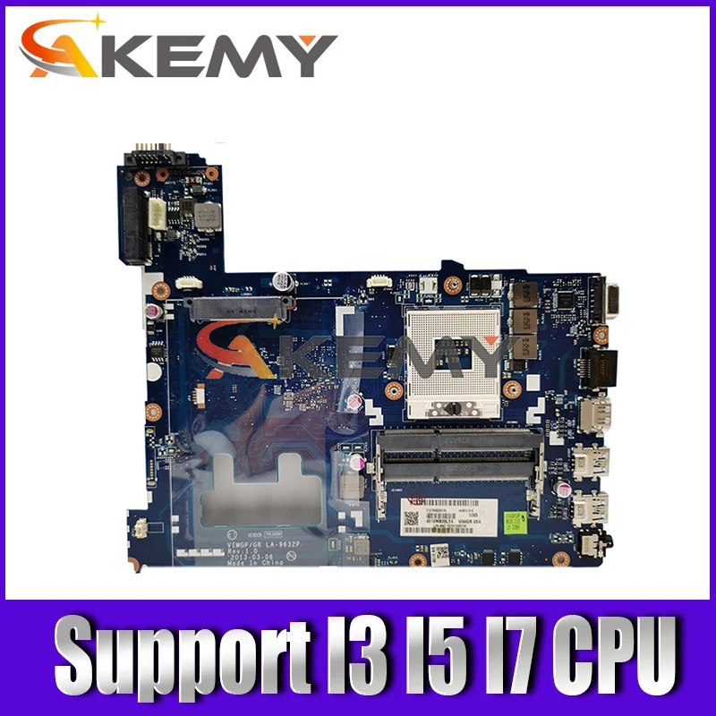 

LA-9632P Laptop motherboard For Ideapad G500 HM76 90002834 PGA989 I3 I5 I7 Support Mainboard DDR3 SLJ8E