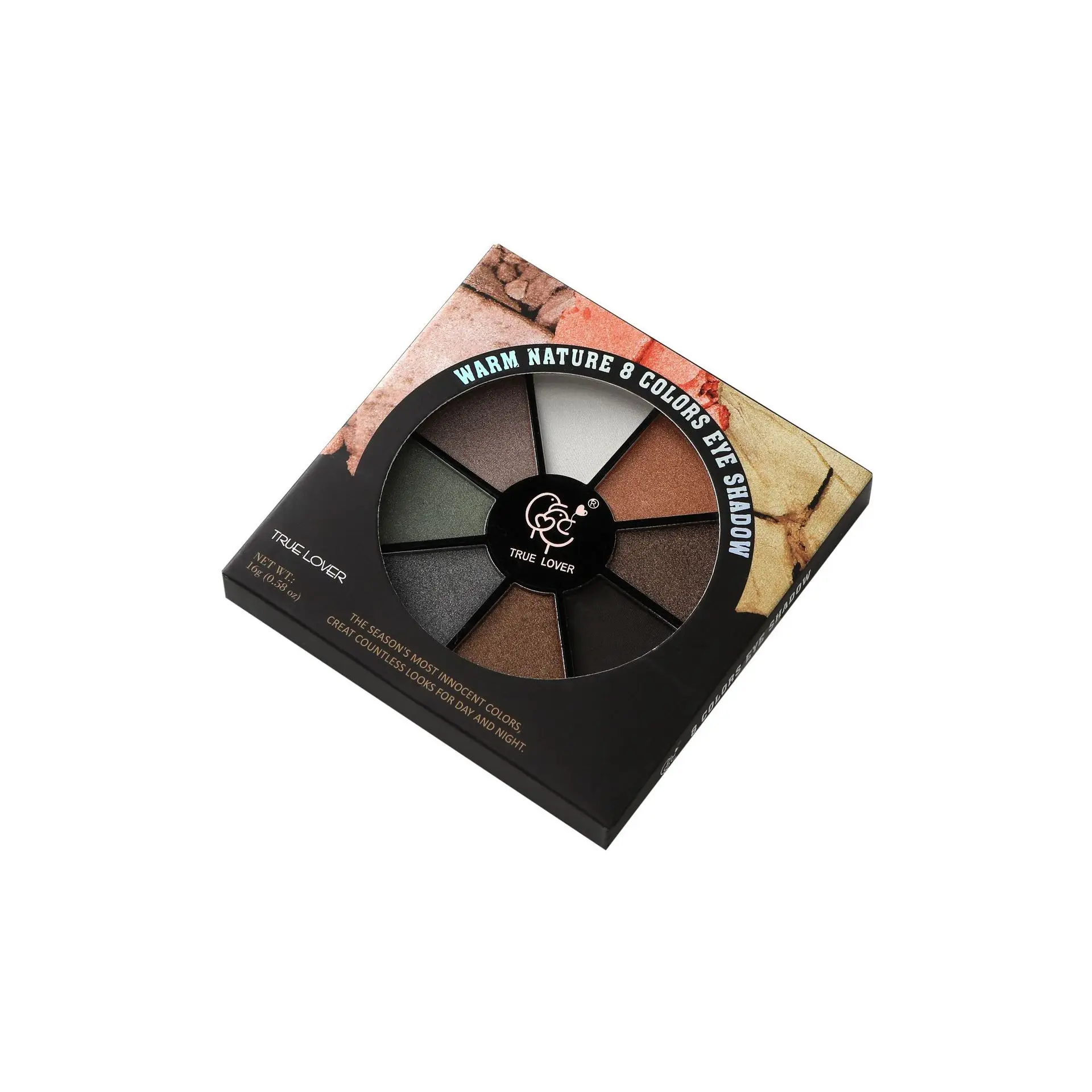 

Eight color eye shadow disc high gloss eye shadow, As shown