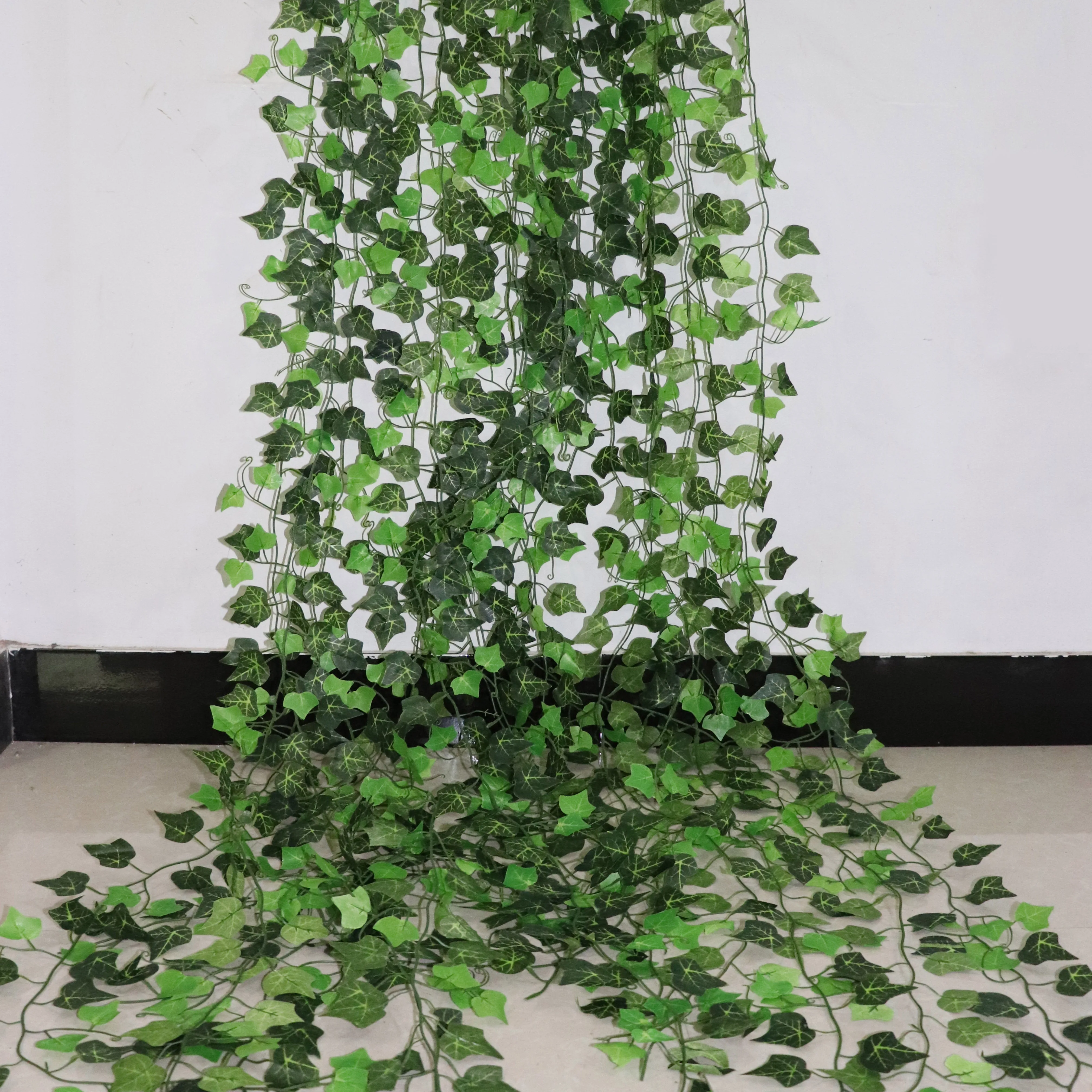 

100pcs Leaf 1 piece 2.2M Home Decor Artificial Ivy Leaf Garland Plants Vine Fake Foliage Flowers Creeper Green Ivy Wreath