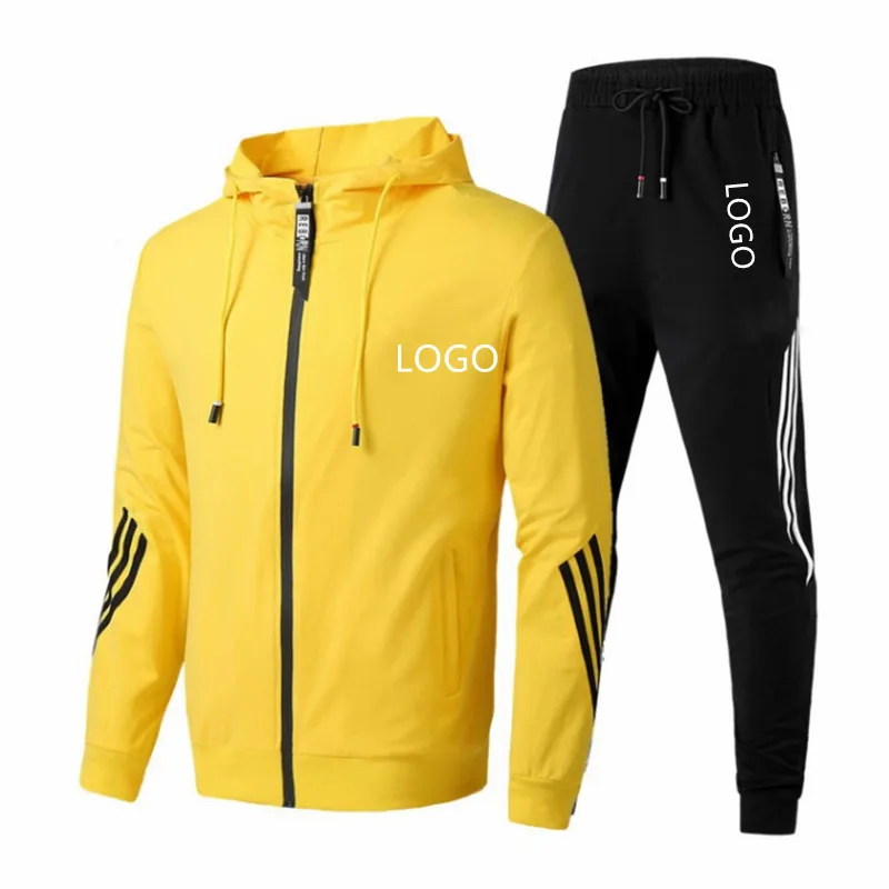 

2021 Hot Sale Hood Sweatsuit Men Oversized Sweatsuit Set men s jogging sweatsuit set jogging suit vendors, Picture shows