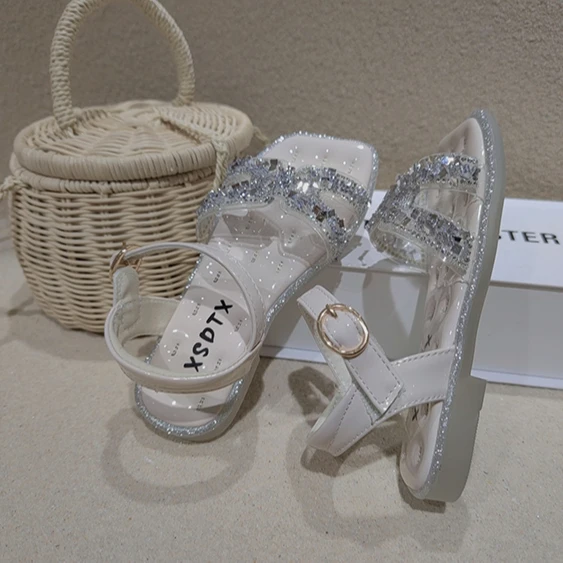 

Priness Summer Girls Shoes Fashion Pearl Sweet Children Sandals for Girls Toddler Baby Princess Shoes Girls Sandals