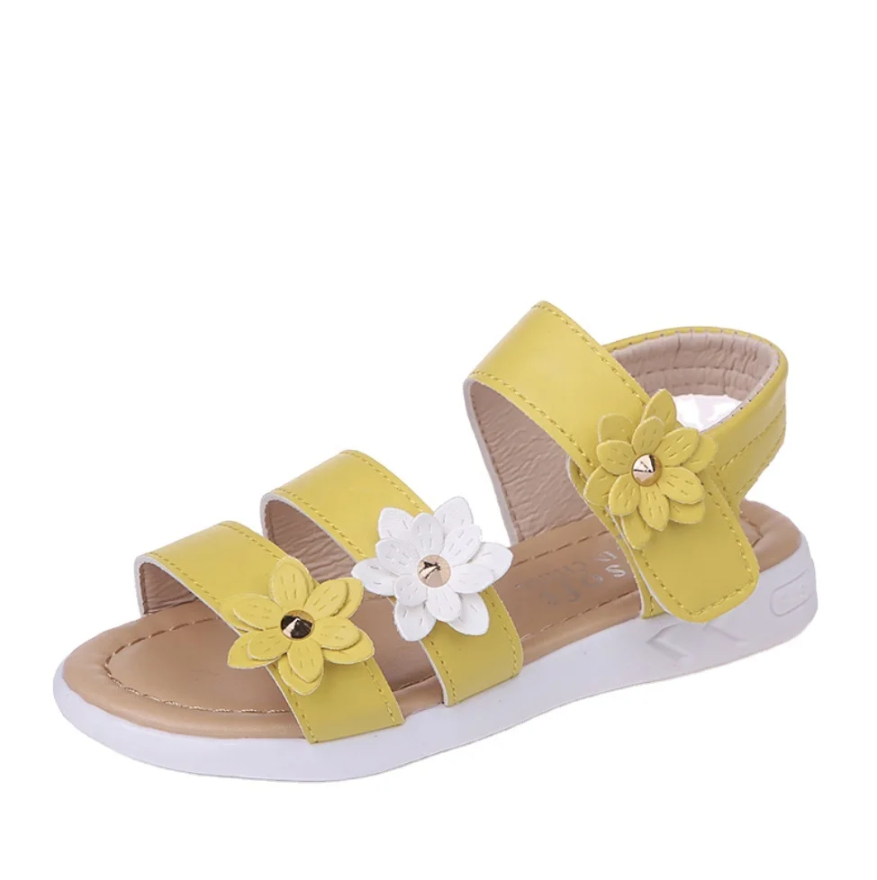 

Wholesale New style Children Sandal Girl Flower Princess Shoes Roman Baby Shoes