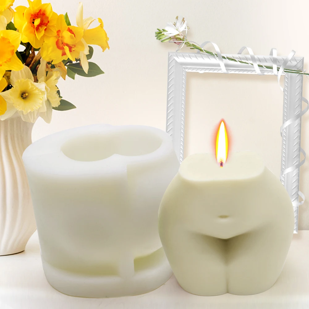 

LOVE'N hot selling Booty bottom Woman Torso Candle mold 3D body butt statue Diosa Naked Female Goddess figure hips mould LV379P