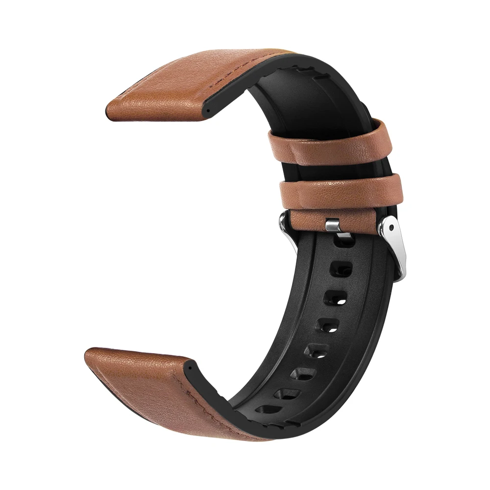 

Designer Smart Silicone Leather Designers Strap 20mm 22mm Watch Bands Luxury Smart Watch Band, Two tones style