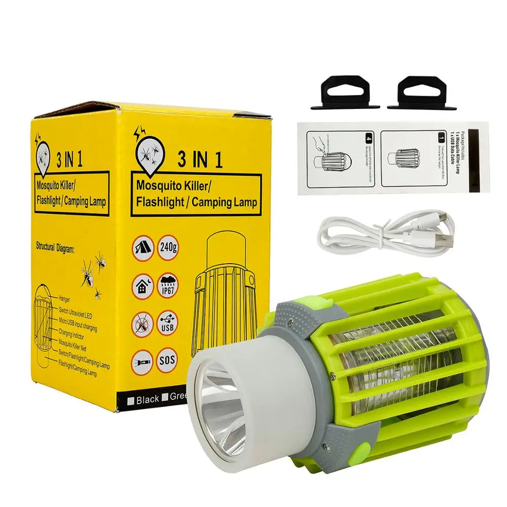 Rechargeable 3 In 1 Multifunctional Mosquito Killer Lamp Outdoor